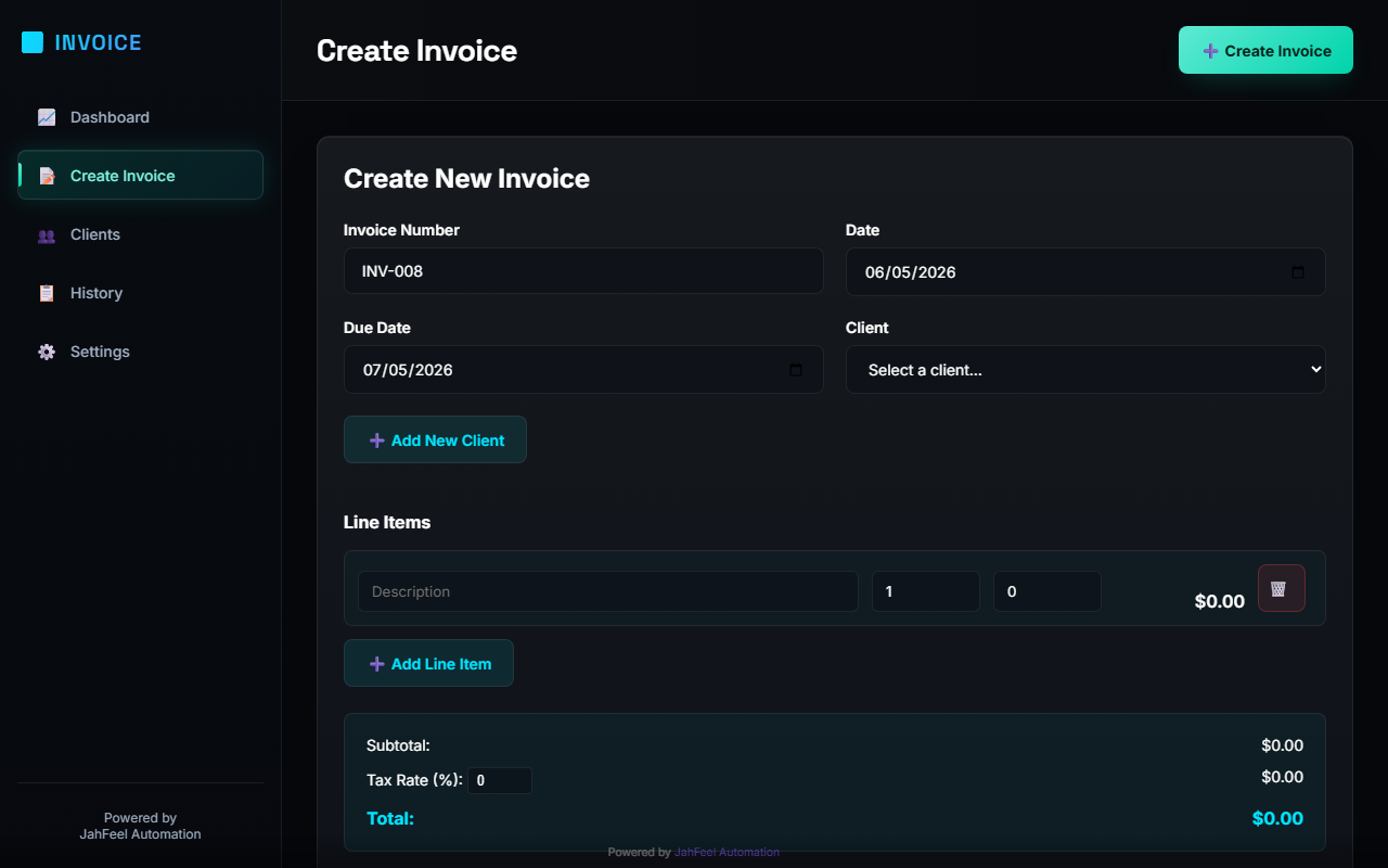 Create an invoice