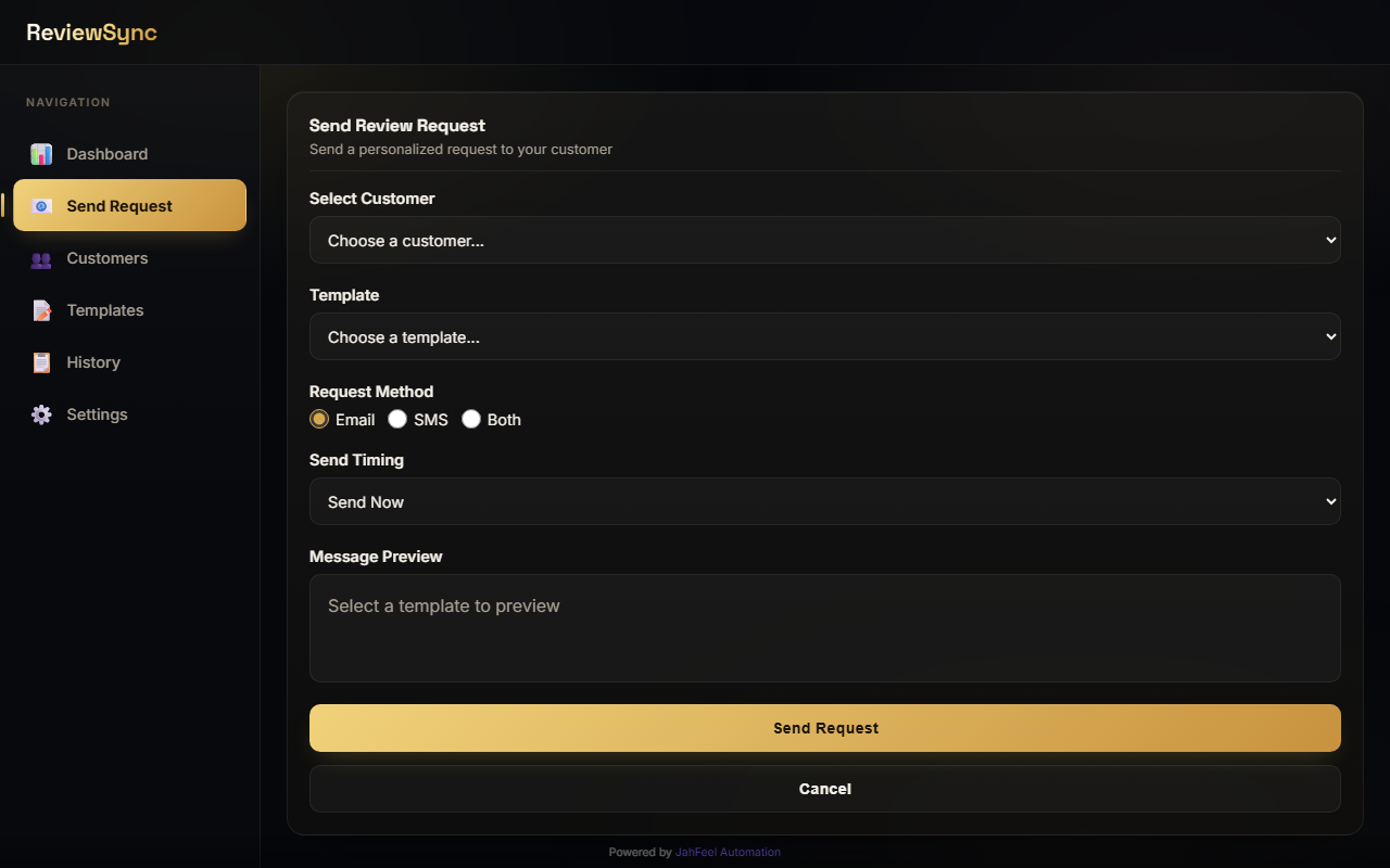 Send a review request